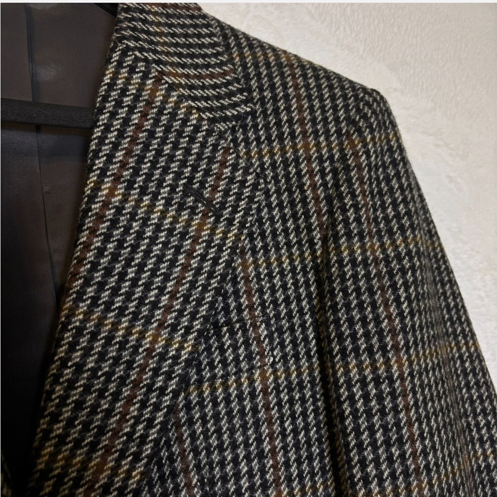 VTG Wool Blazer Houndstooth Men’s 40R Sport Jacket Fits Women M/L Ivy League - Picture 4 of 11